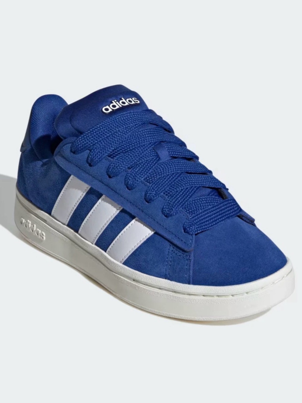 adidas Royal Blue Suede Sneakers with White Stripes